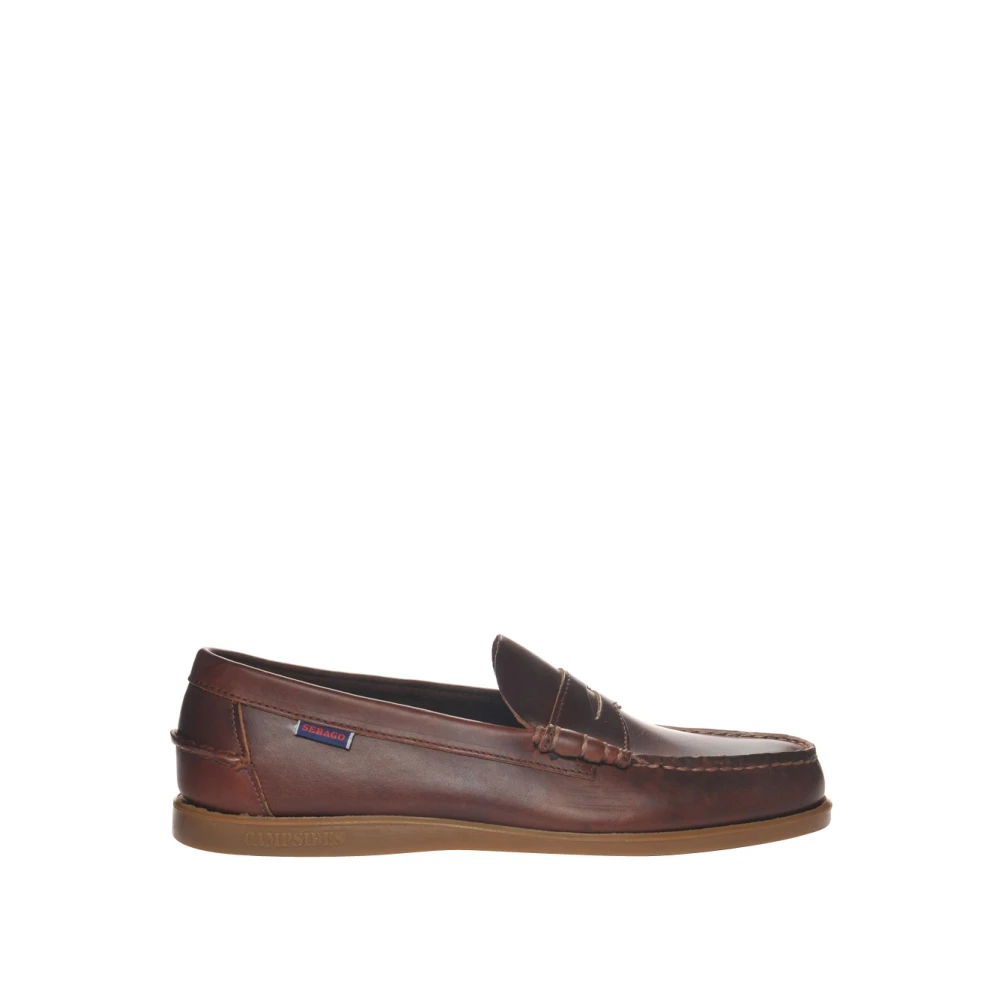 Sebago Brown Dolphin Waxed Loafers - Male - Loafers - 11 Uk - Shoes