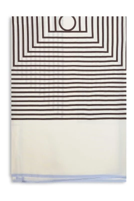 Centered Monogram Silk Scarf