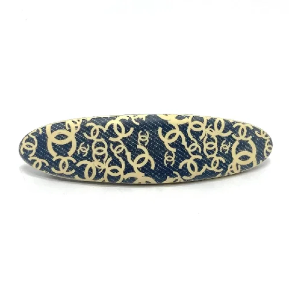 Chanel Vintage Pre-owned Plastic hair-accessories Blue Dames
