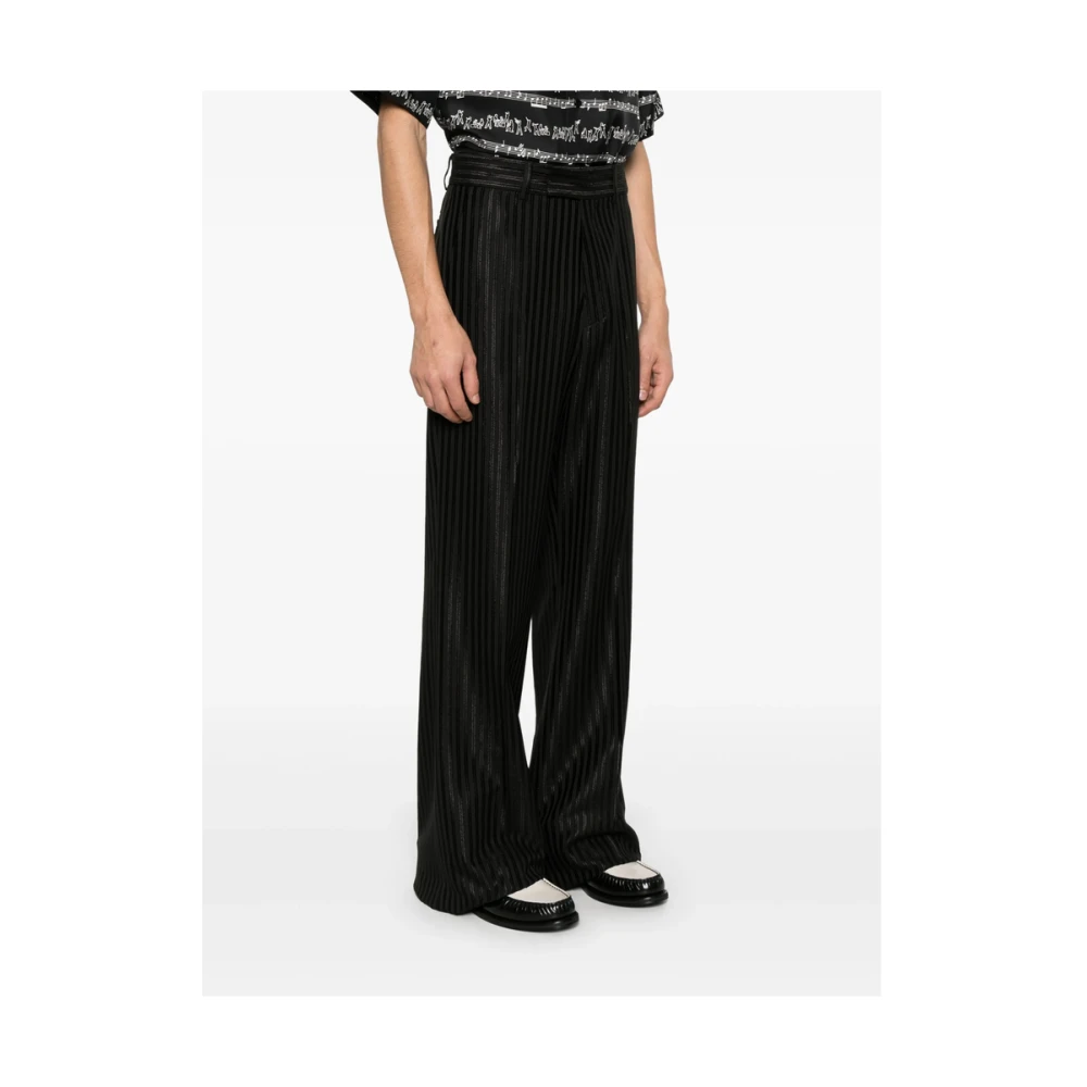 Amiri Zwarte Broek met Voorknoop Black Heren