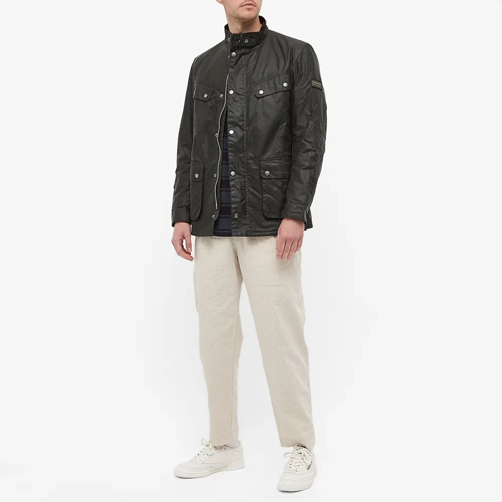 Barbour Duke Wax Jas Sage-M Green Heren