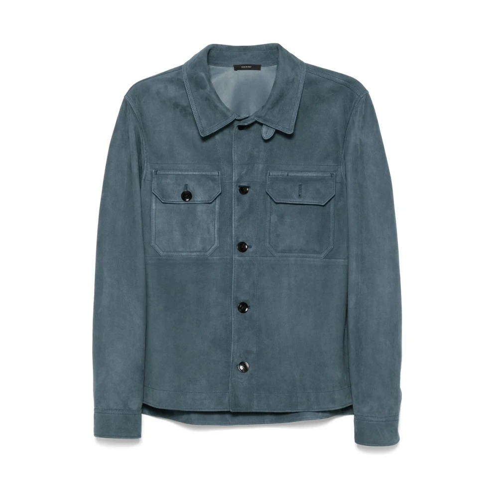 Tom Ford Imperial Blauwe Shirt met Zakken Blue Heren