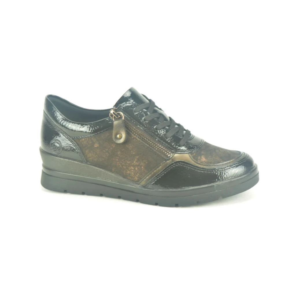 Remonte Combinatie N.+ Streep DZ Dames Schoenen Zwart