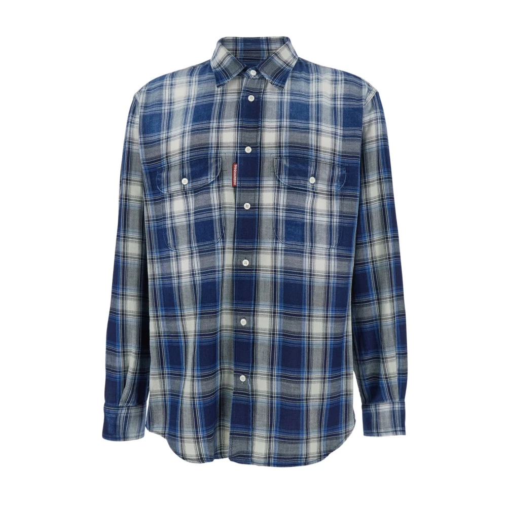 Dsquared2 Men's Blue Casual Shirts, L, Casual Shirts