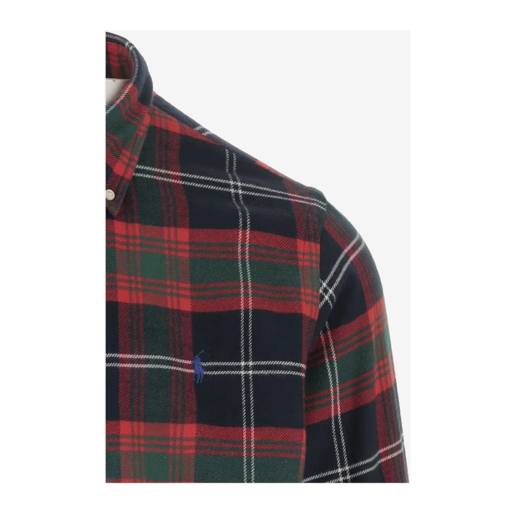 Polo Ralph Lauren Geruite katoenen overhemd Red Heren