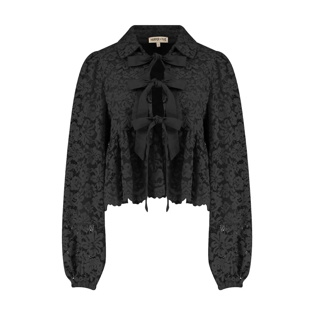 Harper & Yve Maral-Ls Lange Mouw Blouse Black Dames