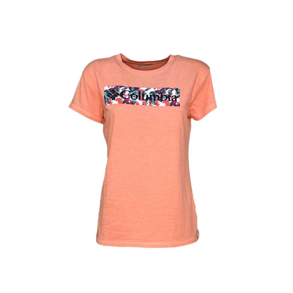 Columbia Vochtregulerend Grafisch T-shirt voor Trekking Pink Dames