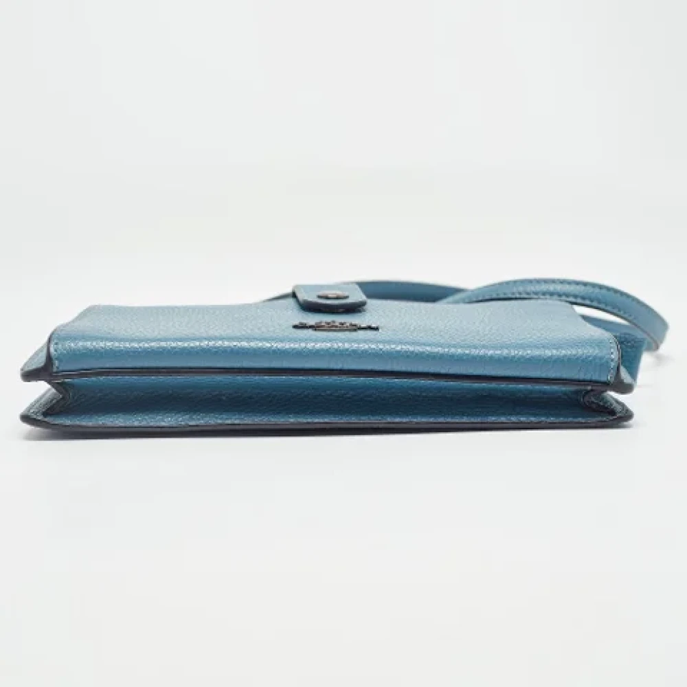 Coach Pre-owned Leather crossbody-bags Blue Dames