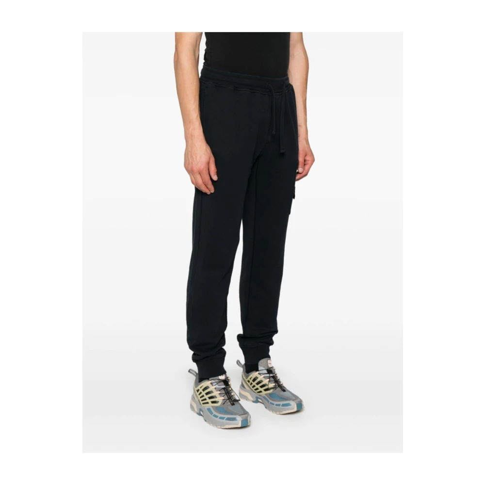 Stone Island Blauwe Katoenen Joggingbroek Blue Heren