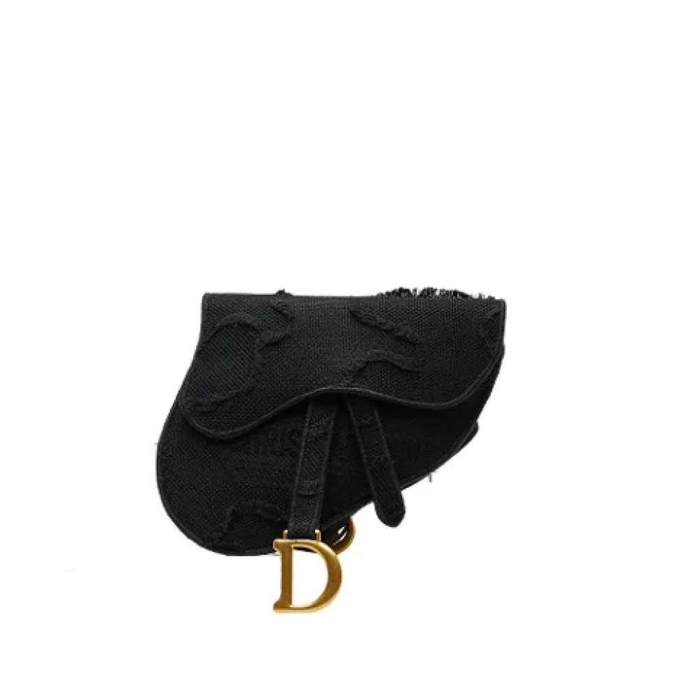 Dior Vintage Pre-owned Canvas crossbody-bags Black Dames