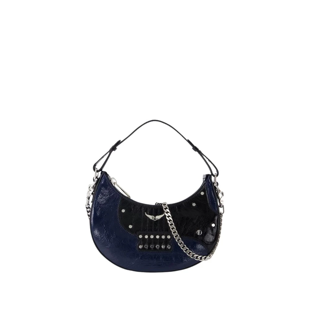 Zadig & Voltaire Zwarte leren Crossbody tas Moonrock N Roll Black Dames