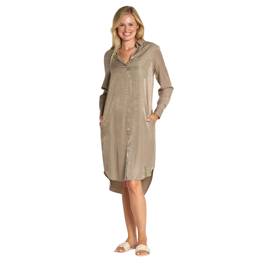 Zhrill Stijlvolle Jurk Zhbrilla Model Beige Dames