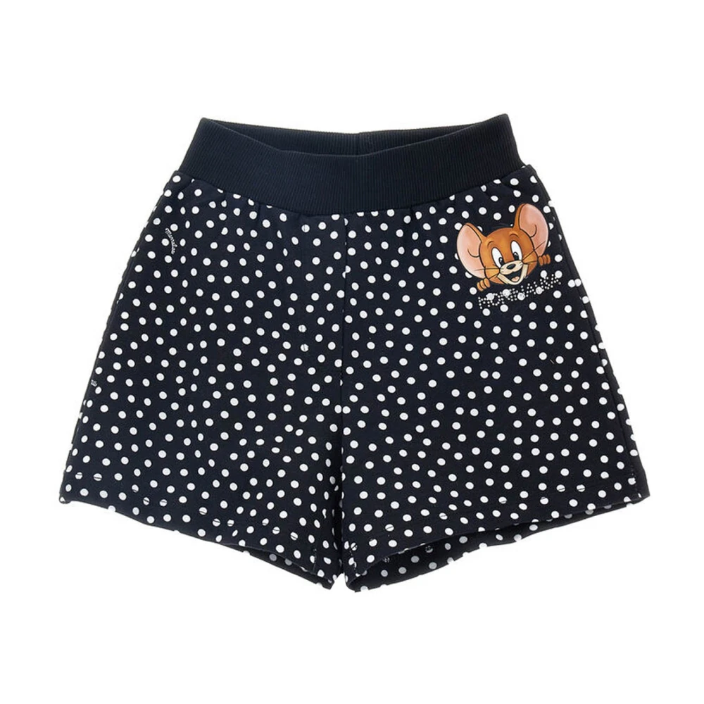 Monnalisa Girls Black Cotton Jersey Shorts - Shorts - 2 Y - Kids