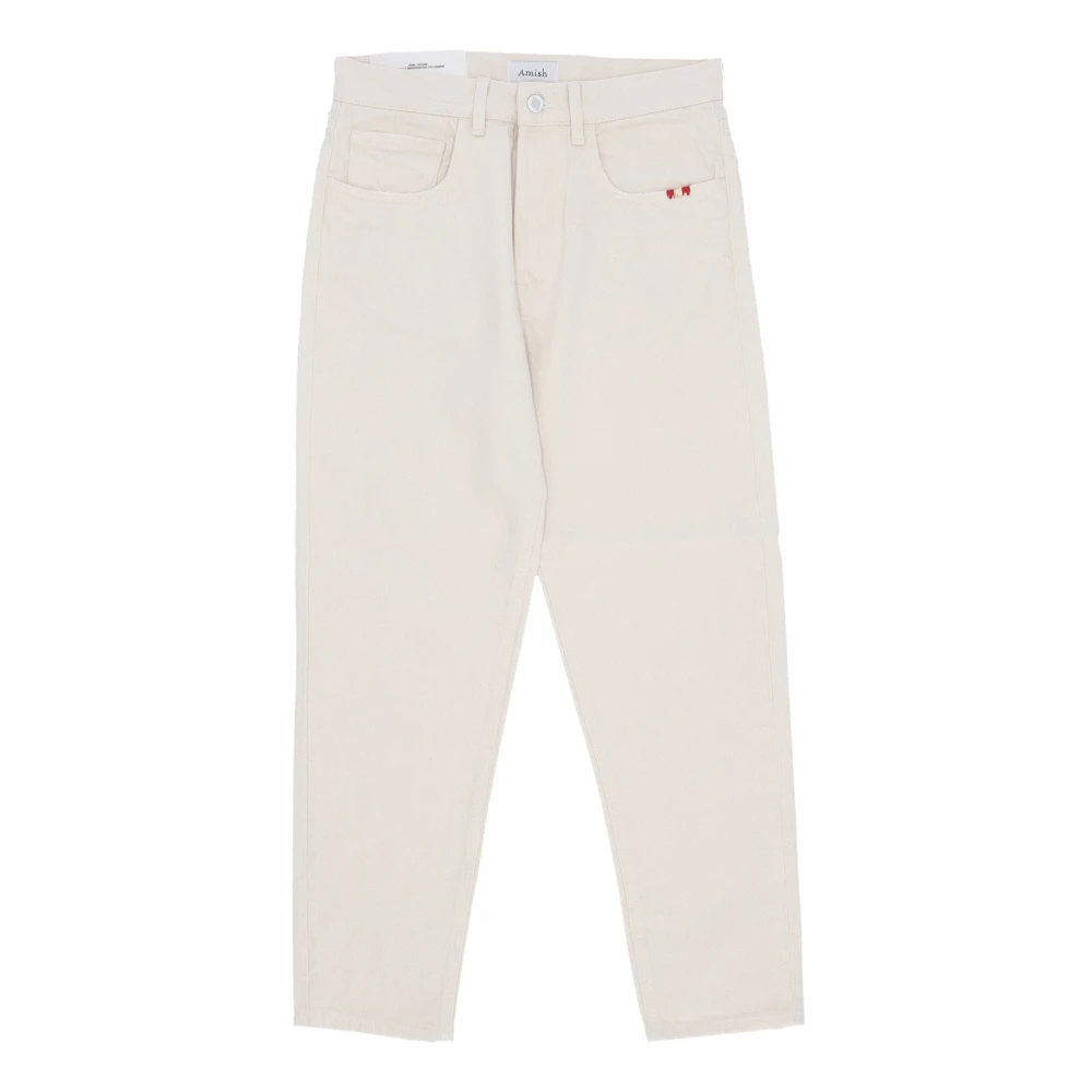 Amish Slim Fit Witte Heren Jeans White Heren