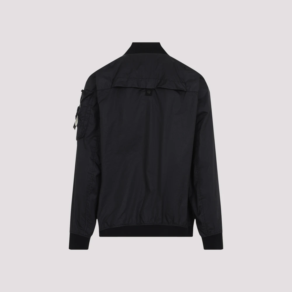 Stone Island Zwarte Jas voor Mannen Stijlvol Black Heren