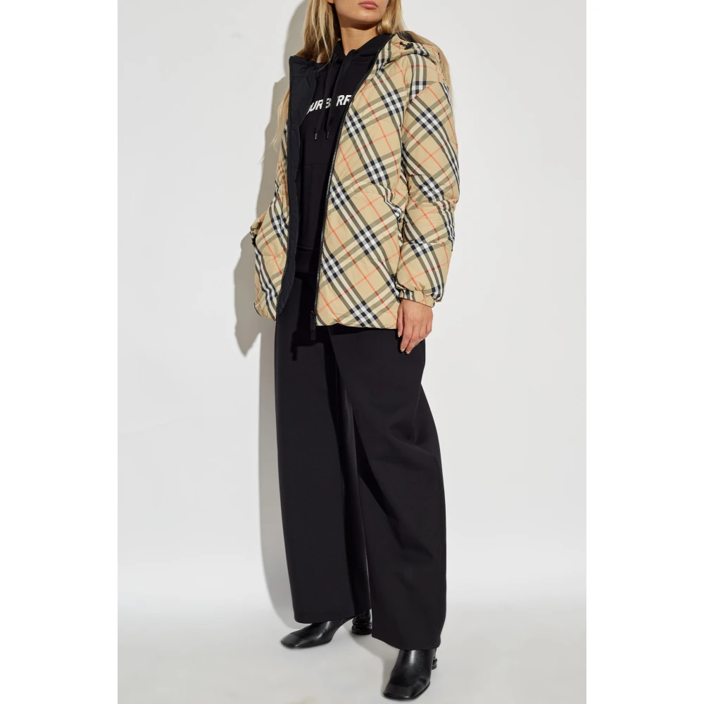 Burberry Omkeerbare jas met ruitpatroon Beige Dames