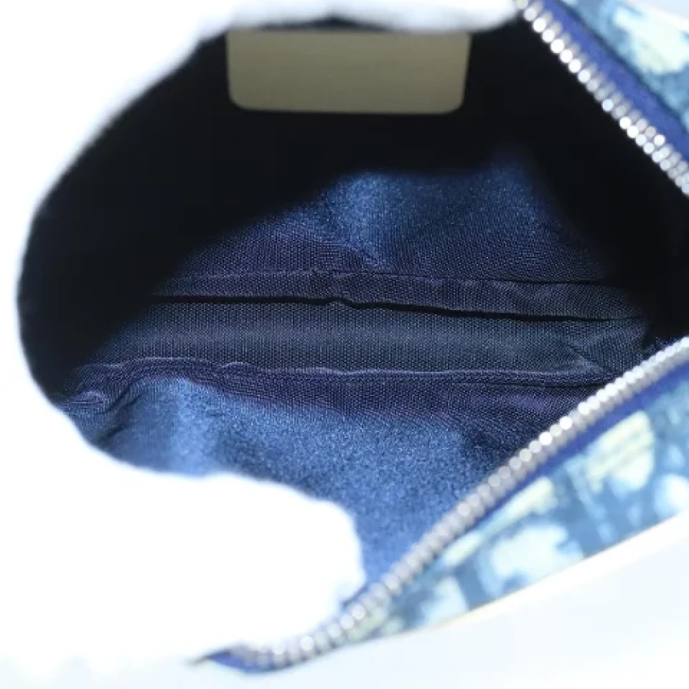 Dior Vintage Pre-owned Canvas clutches Blue Dames
