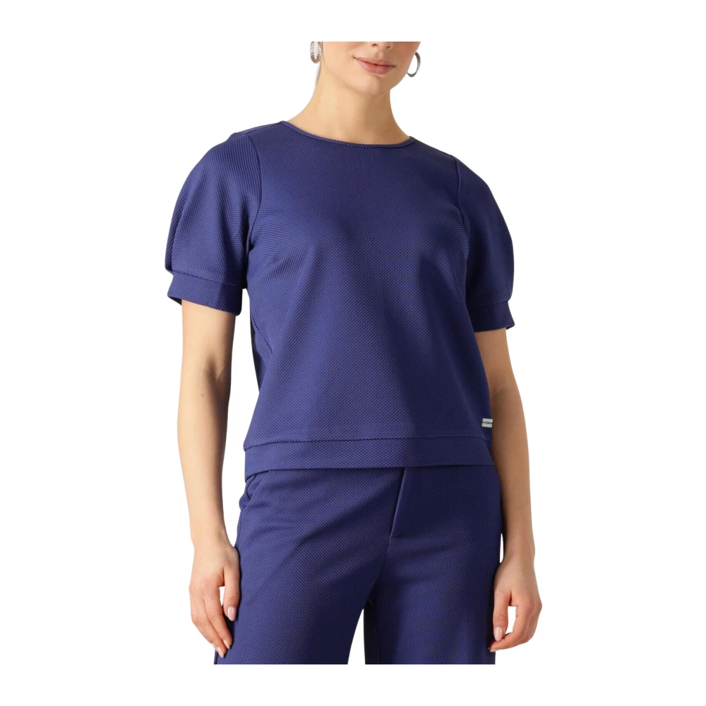 Pom Amsterdam Blauwe Senna Top voor Vrouwen Blue Dames