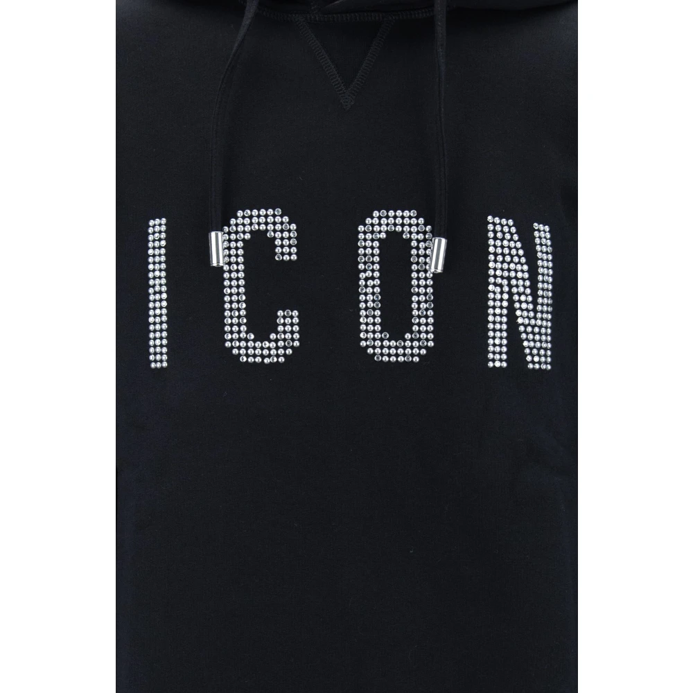 Dsquared2 Heren hoodie met Icon-print Black Heren