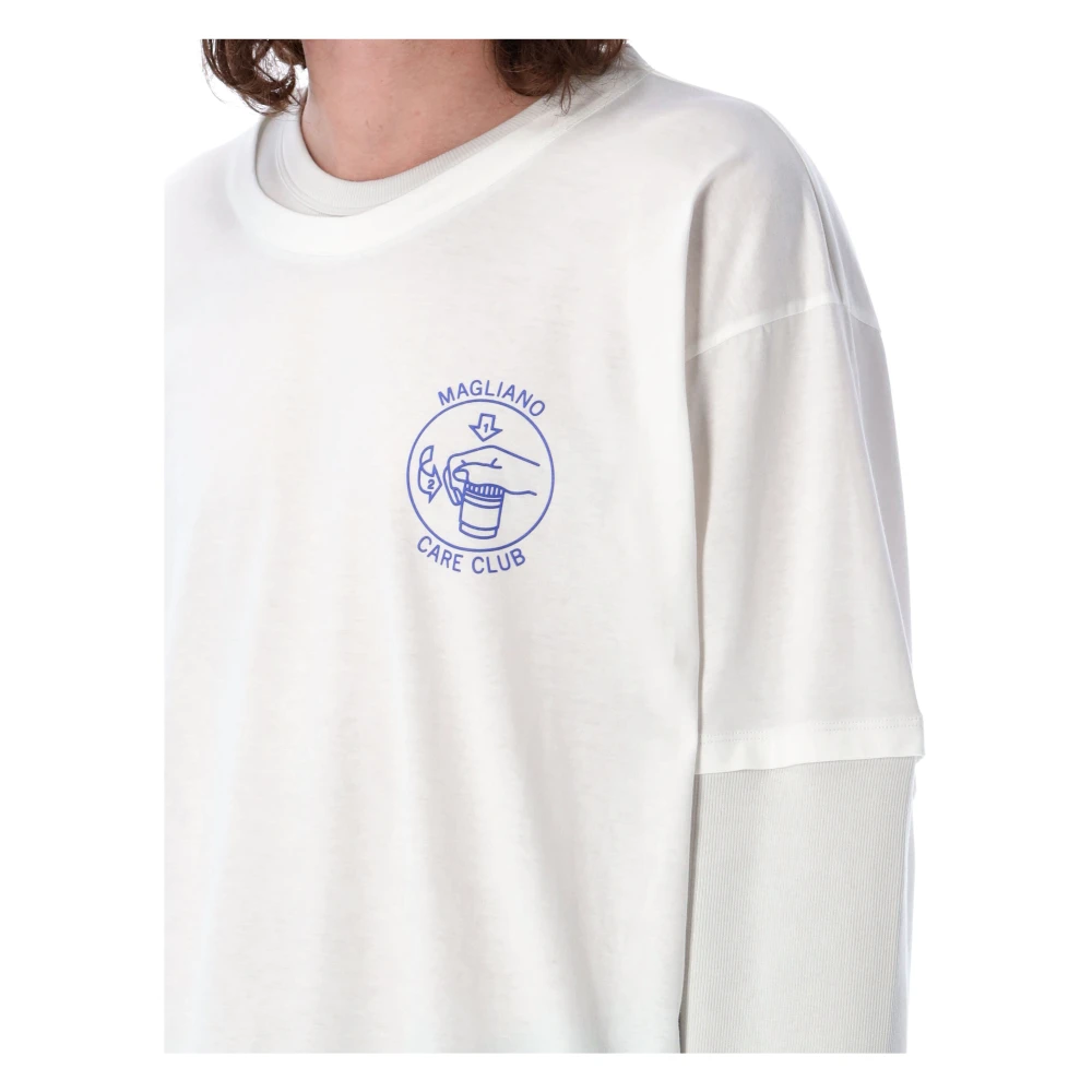 Magliano Witte Dubbele Tee Katoenen T-shirt White Heren