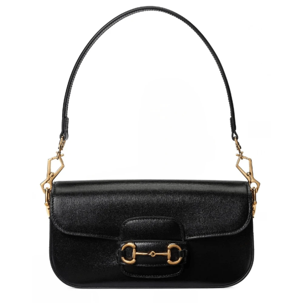 Gucci Horsebit 1955 Small Shoulder Bag Black, Dam