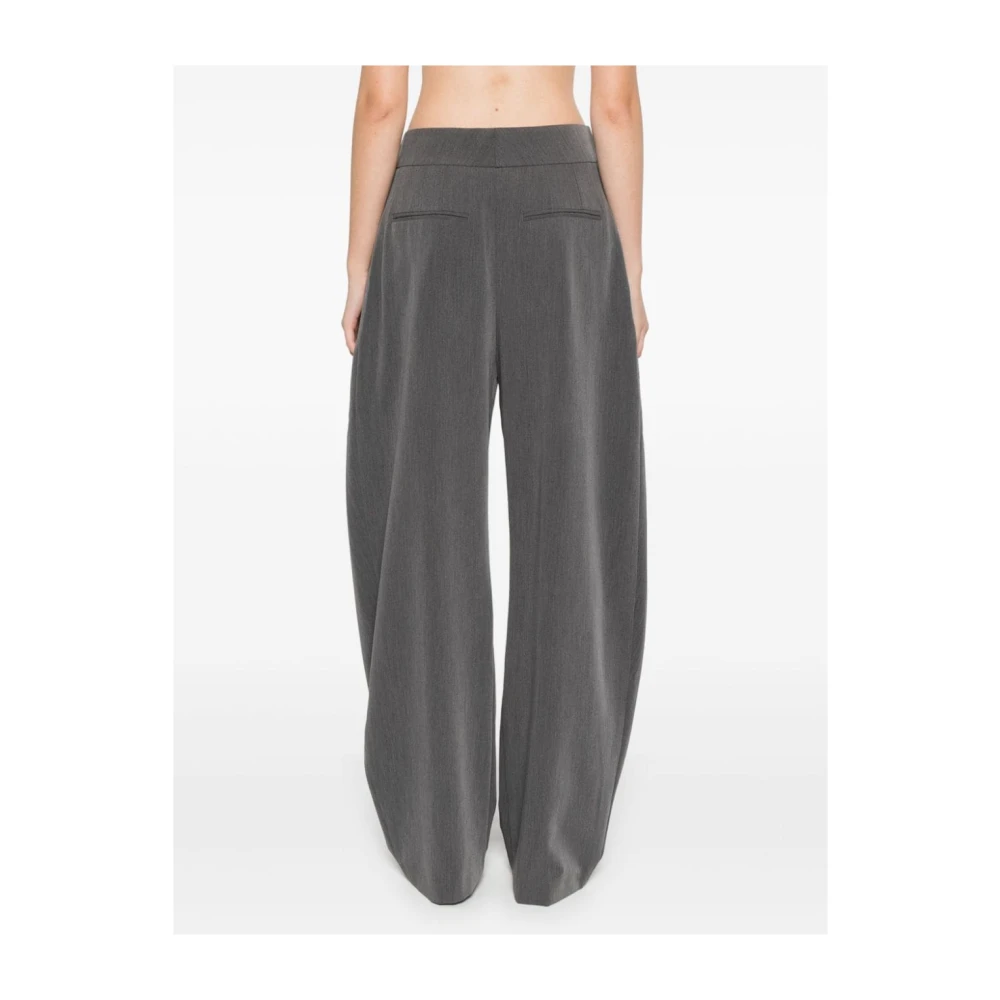 pinko Grijze Wijde Broek met Plooien Gray Dames