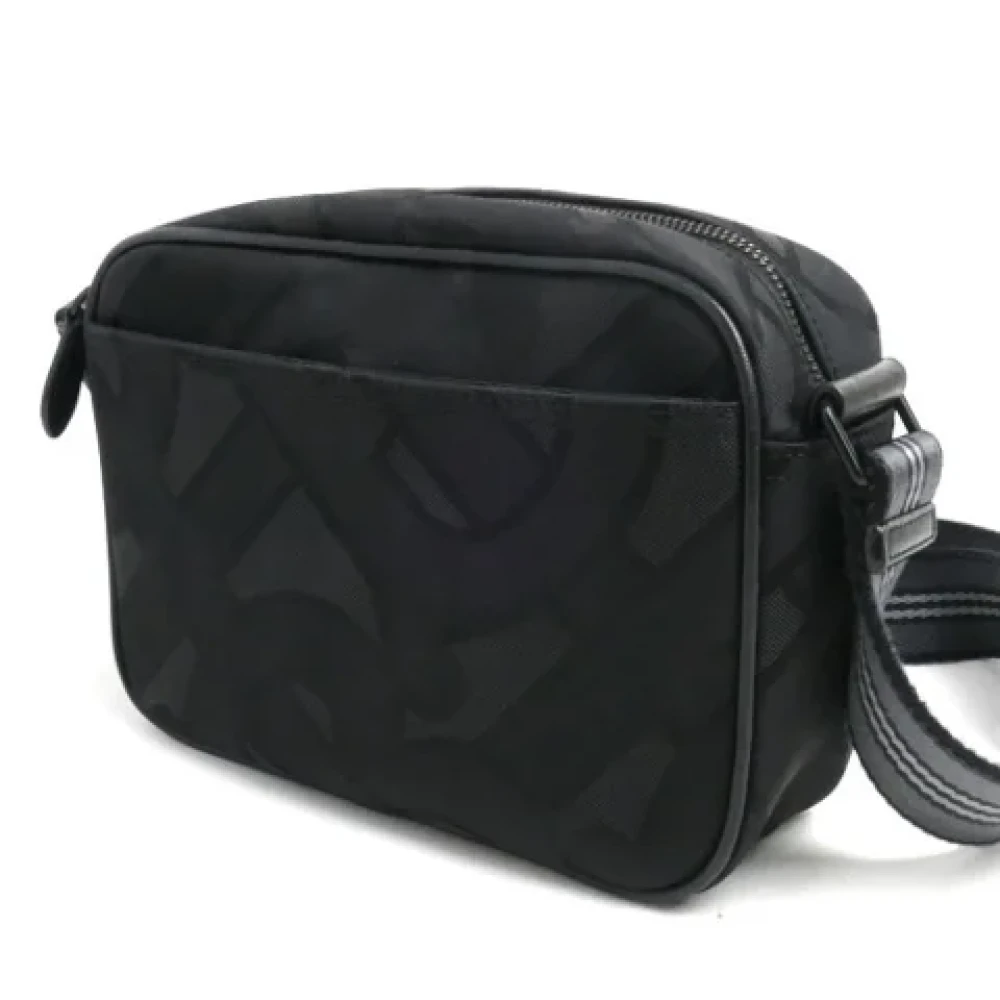 Burberry Vintage Pre-owned Cotton shoulder-bags Black Dames