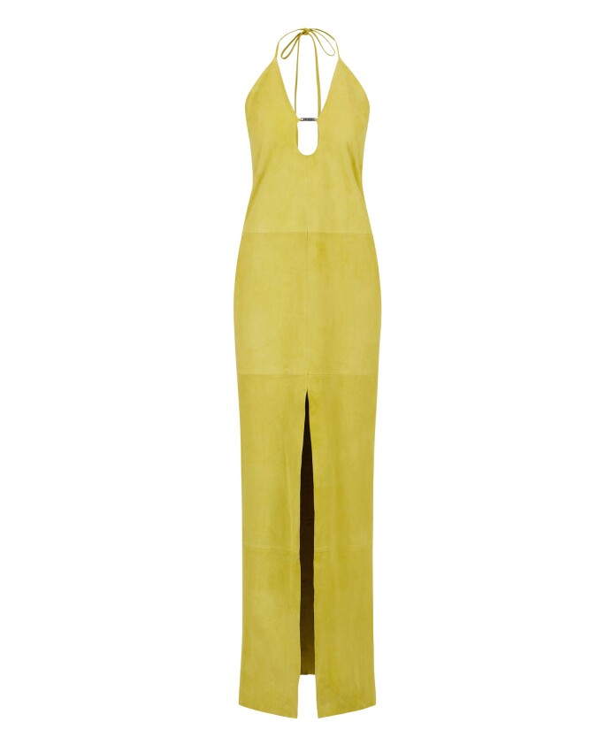 robe-longue-en-daim-jaune-citron