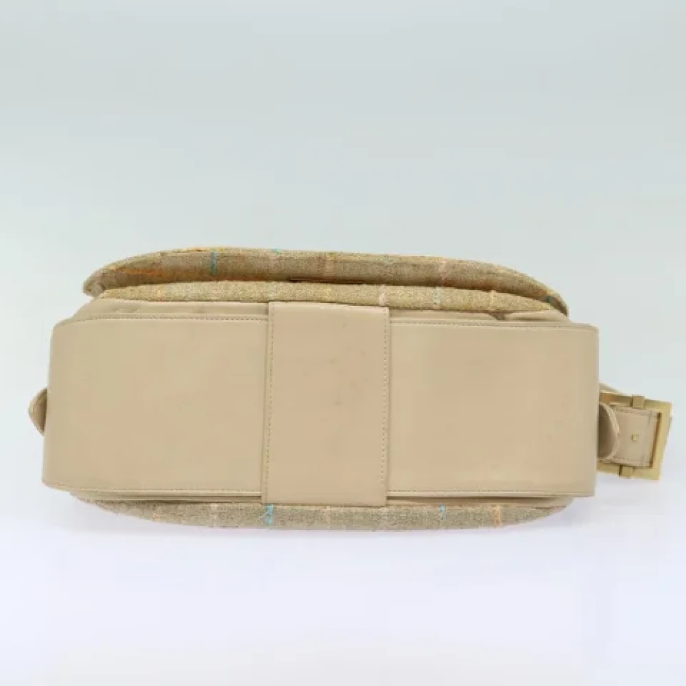 Chanel Vintage Pre-owned Wool chanel-bags Beige Dames