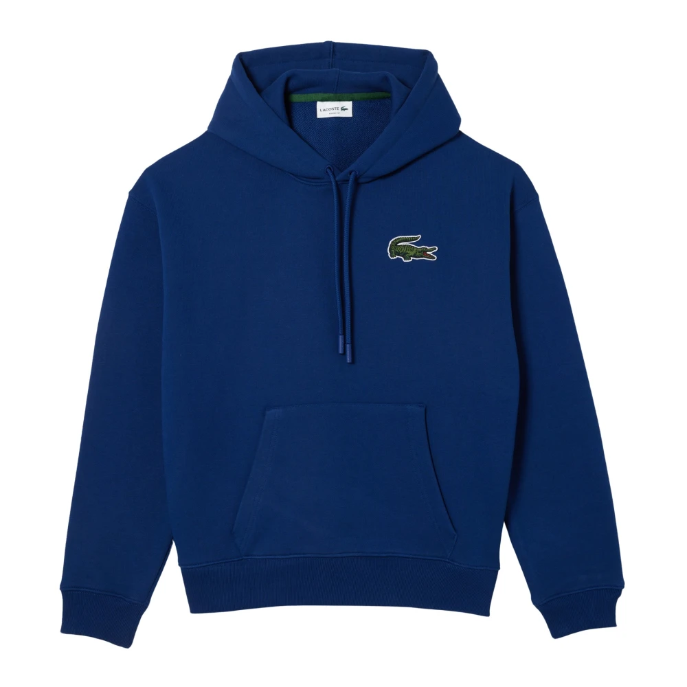 Lacoste Biologisch katoenen hoodie sweatshirt in marineblauw Blue Heren