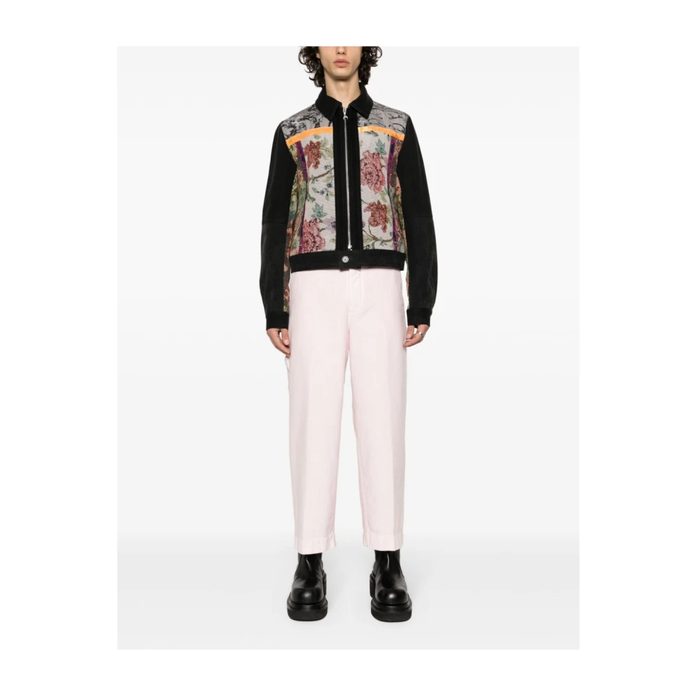 Dries Van Noten Stijlvolle Groene Broek Pink Heren