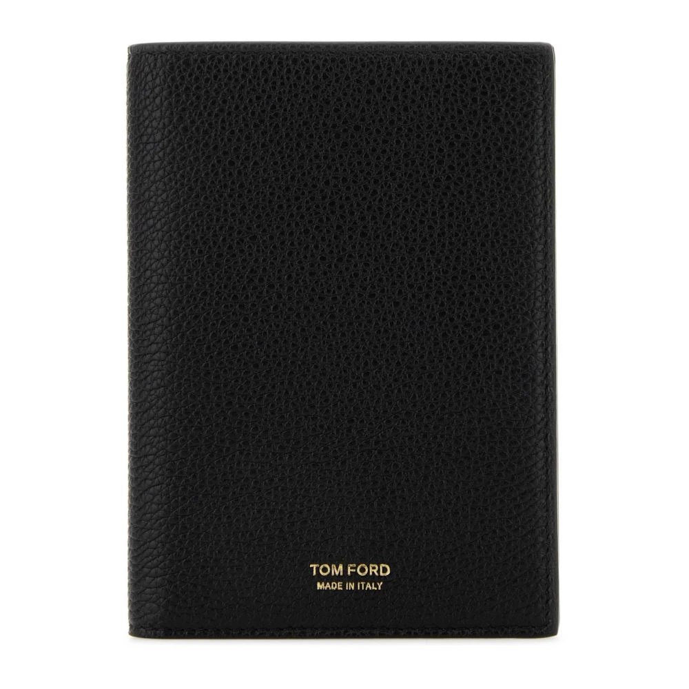 Tom Ford Men's Black Stylish Leather Passport Holder - Wallets & Cardholders - One Size - Accessories
