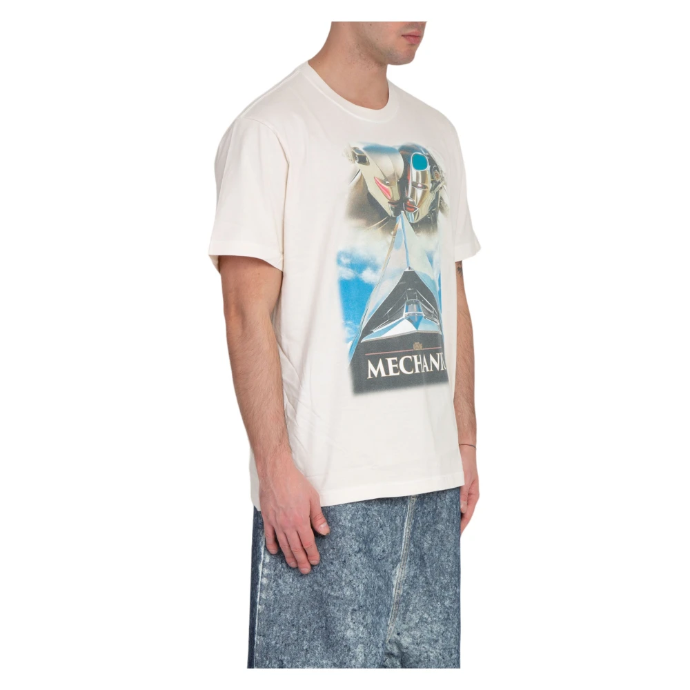 Doublet Android Print Tee in Wit White Heren
