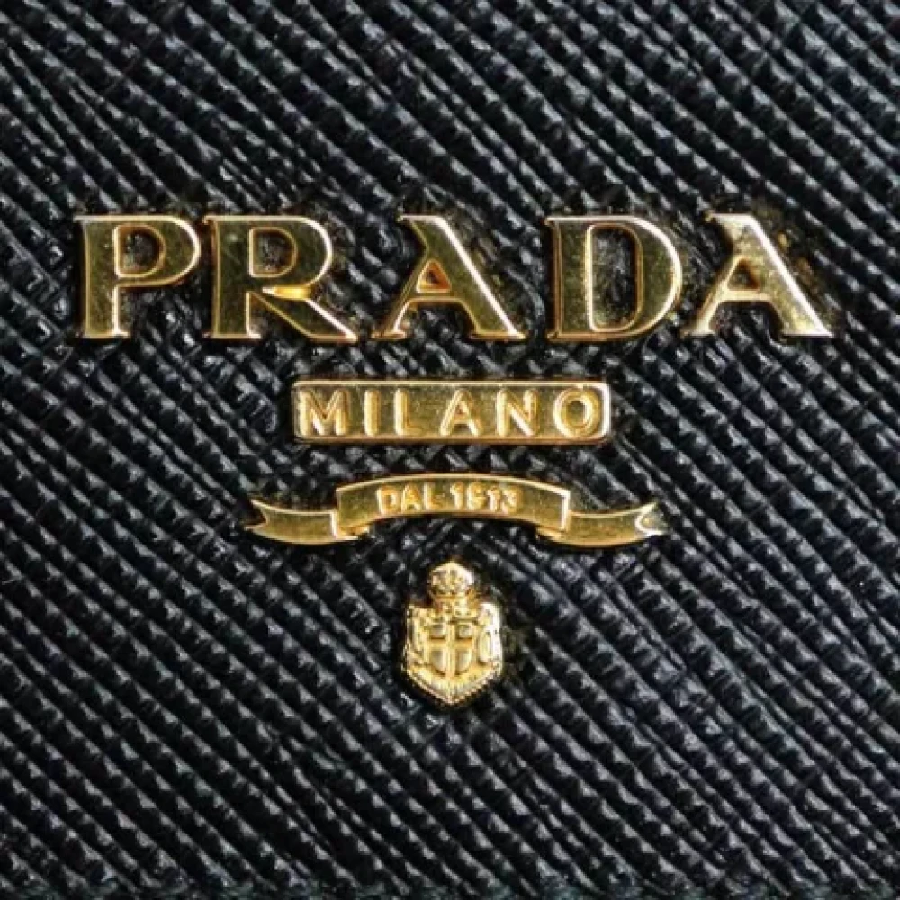 Prada Vintage Pre-owned Leather wallets Black Dames