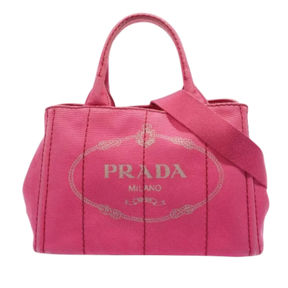 Prada Vintage Pre-owned Cotton prada-bags Pink Dames