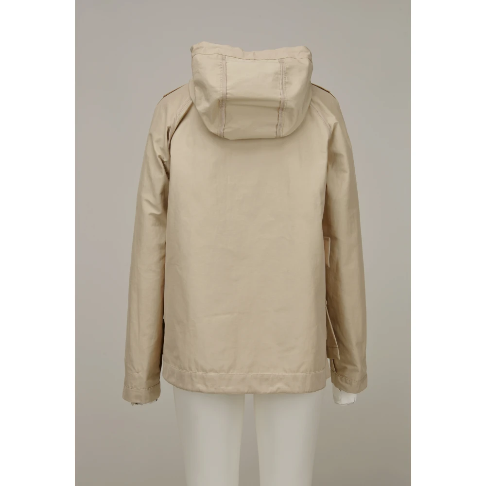 Milestone Sportieve Trenchcoat met capuchon Beige Dames