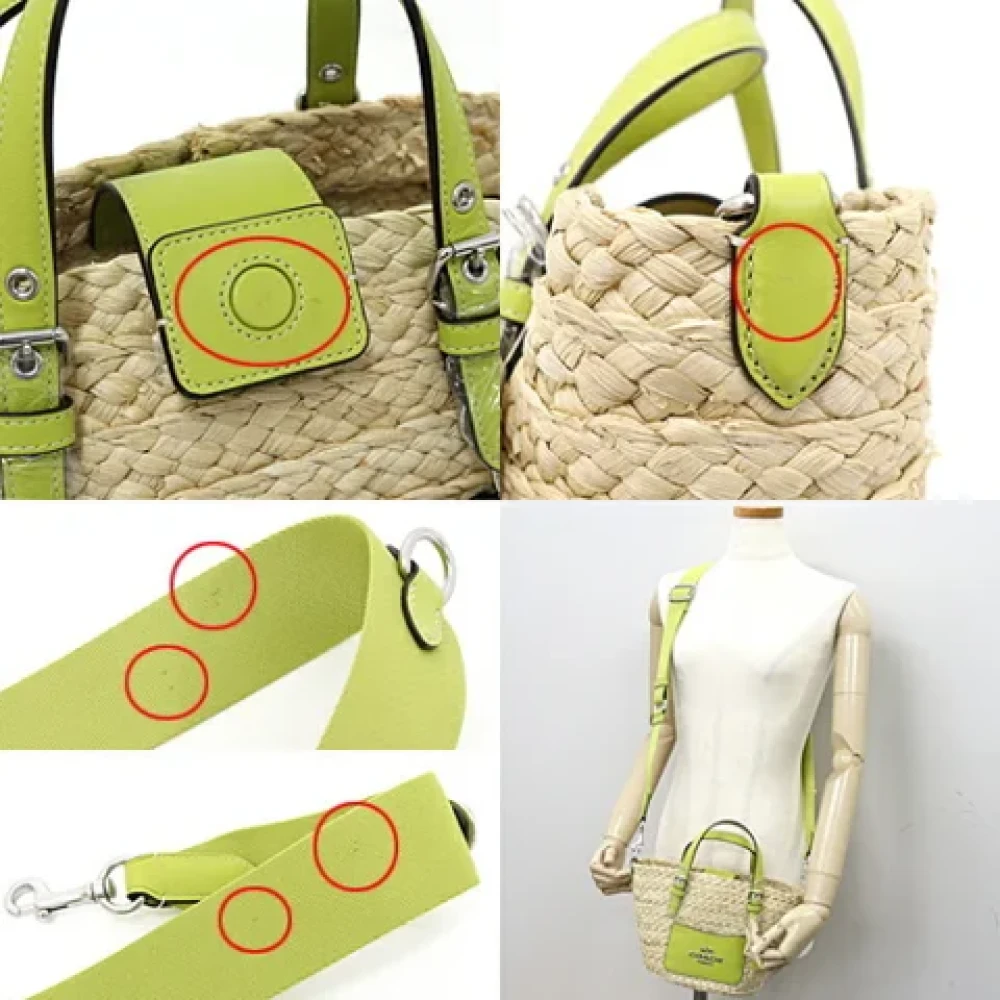 Coach Pre-owned Leather handbags Green Dames