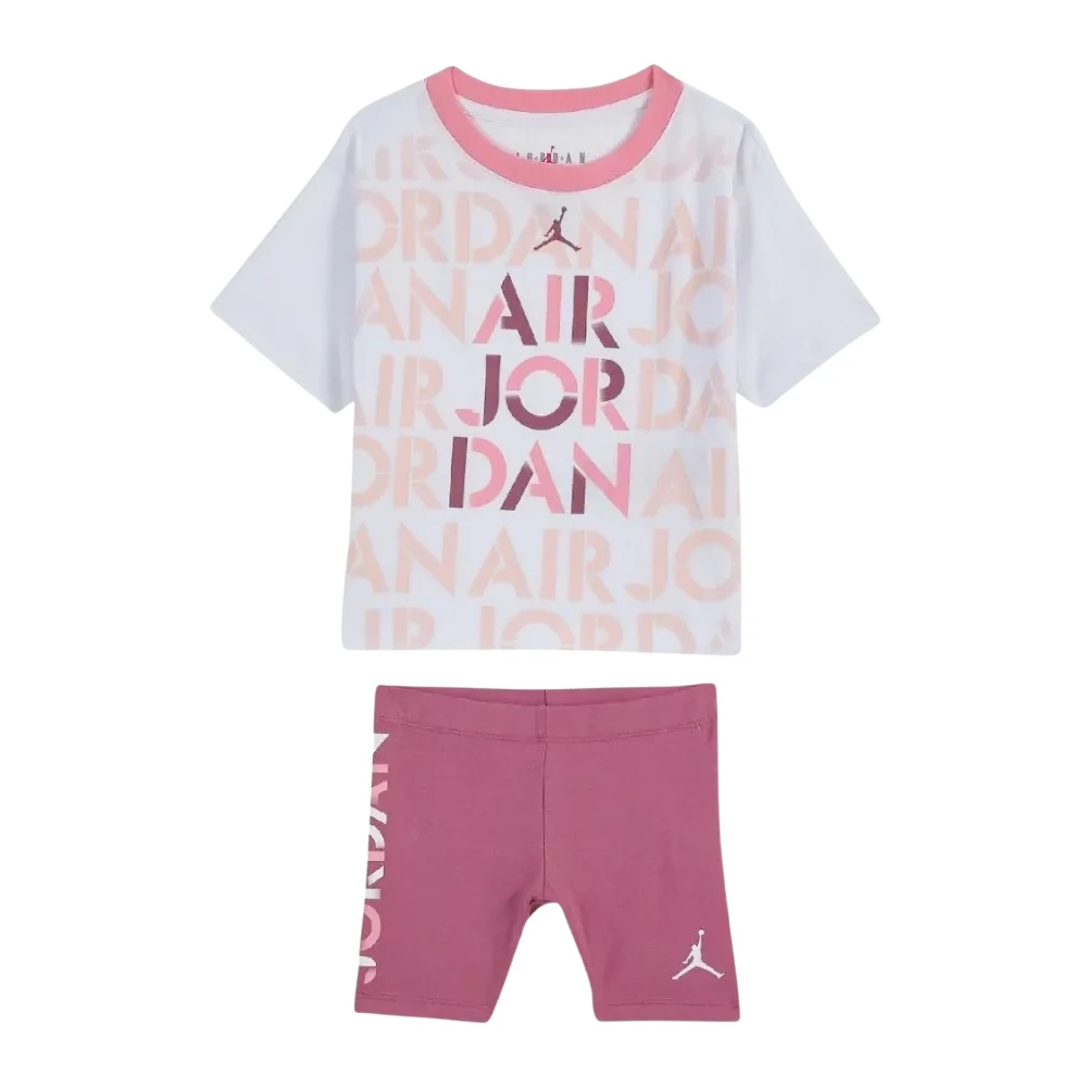 Jordan Sportig Chic Vit och Rosa Outfit Pink, Unisex