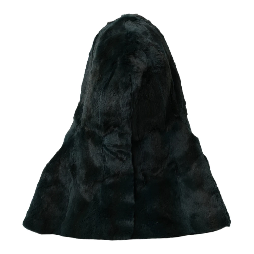 Dolce & Gabbana Zwarte Wezel Bont Hoofddeksel Hoed Black Unisex