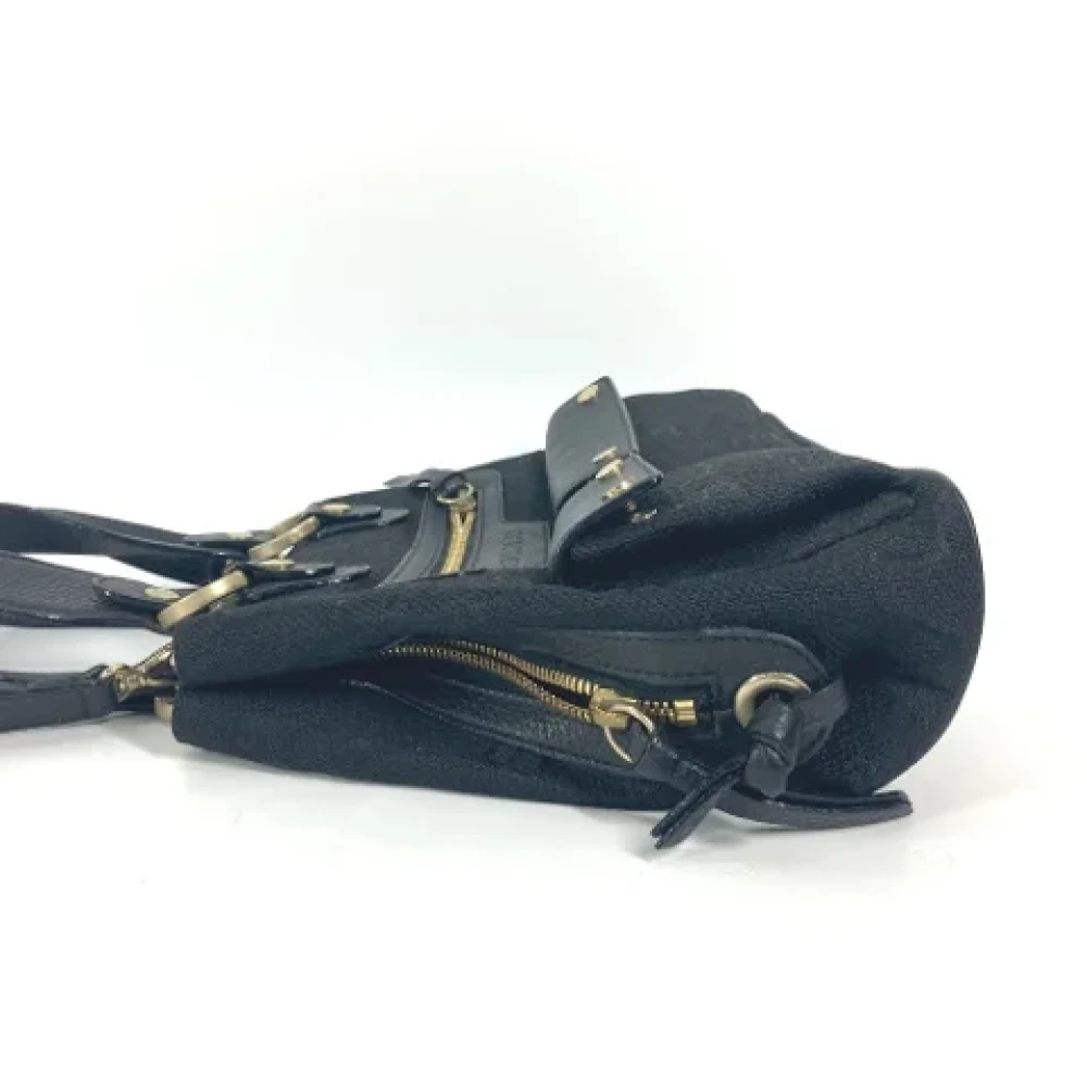 Bvlgari Vintage Pre-owned Leather handbags Black Dames