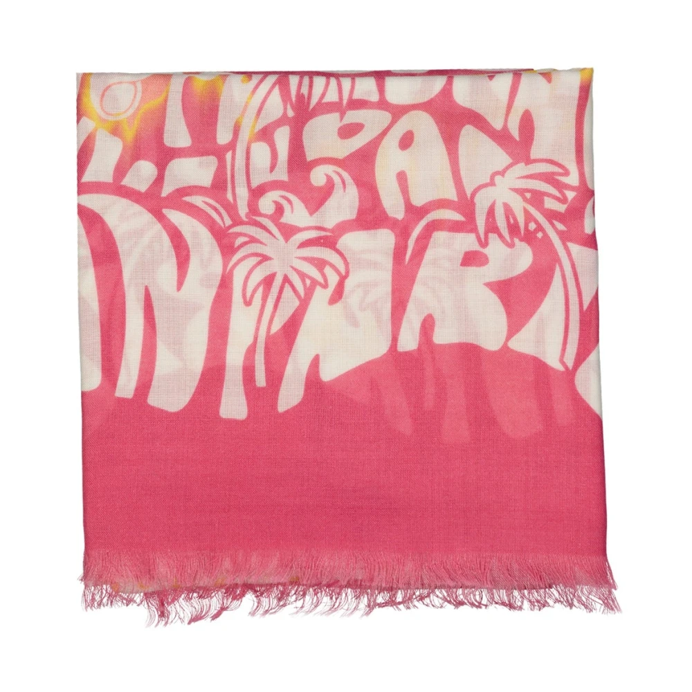 Lanvin Roze Wollen Sjaal met Franje Pink Dames