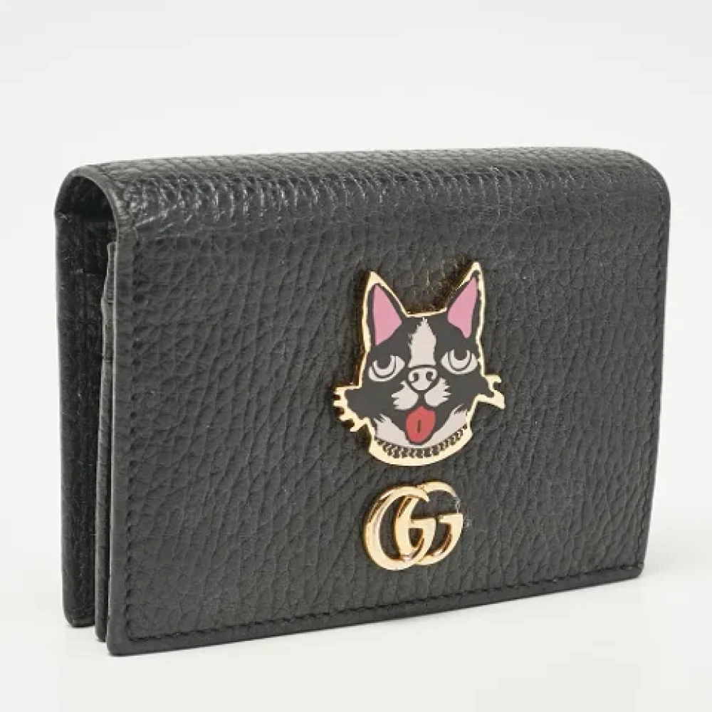 Gucci Vintage Pre-owned Leather wallets Black Dames