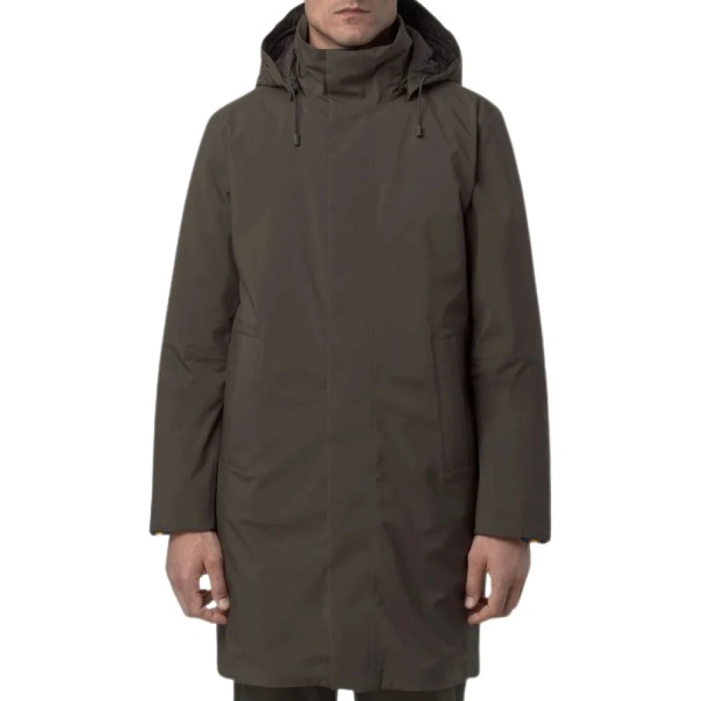 K-Way Men's Green Thomal Bonded Padded Coat - Parkas - L - Coats