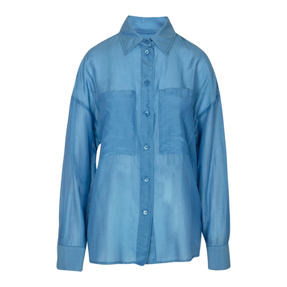 Semicouture Blouses Shirts Blue Dames