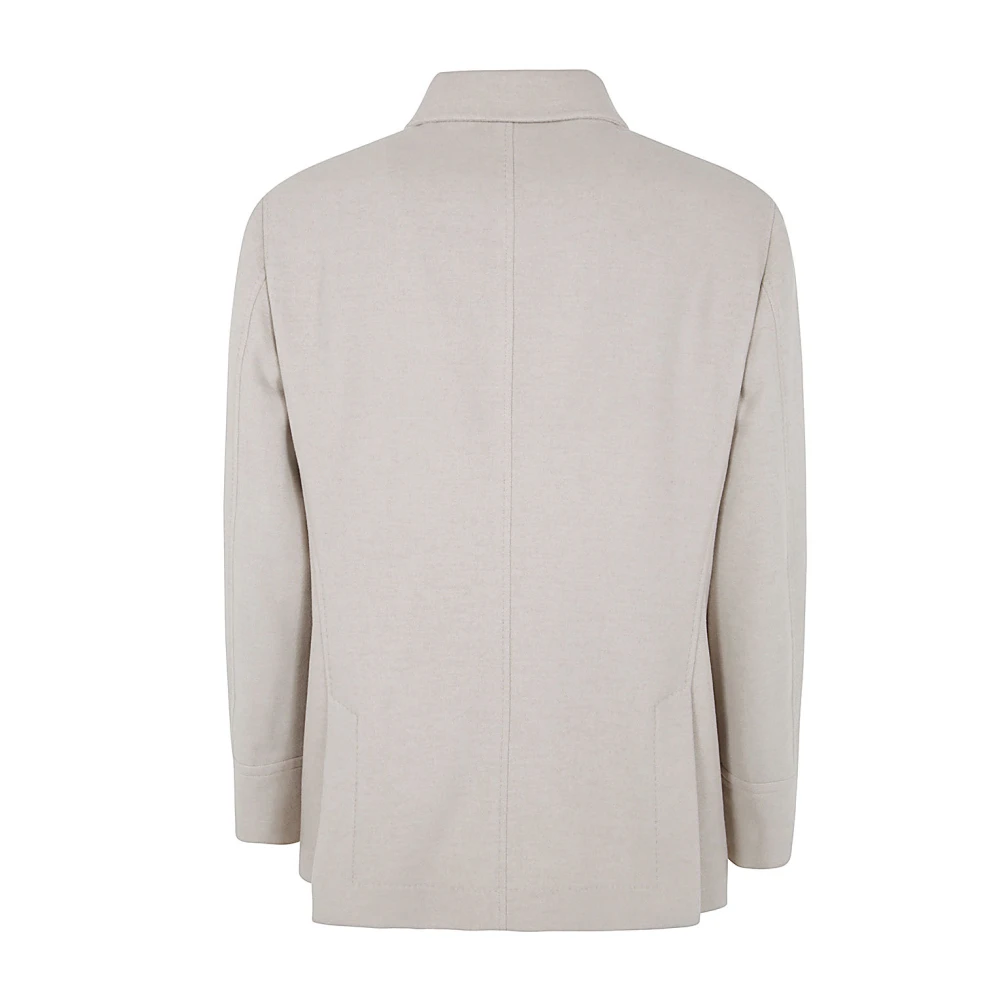BRUNELLO CUCINELLI Zand Double Breasted Coat Beige Heren