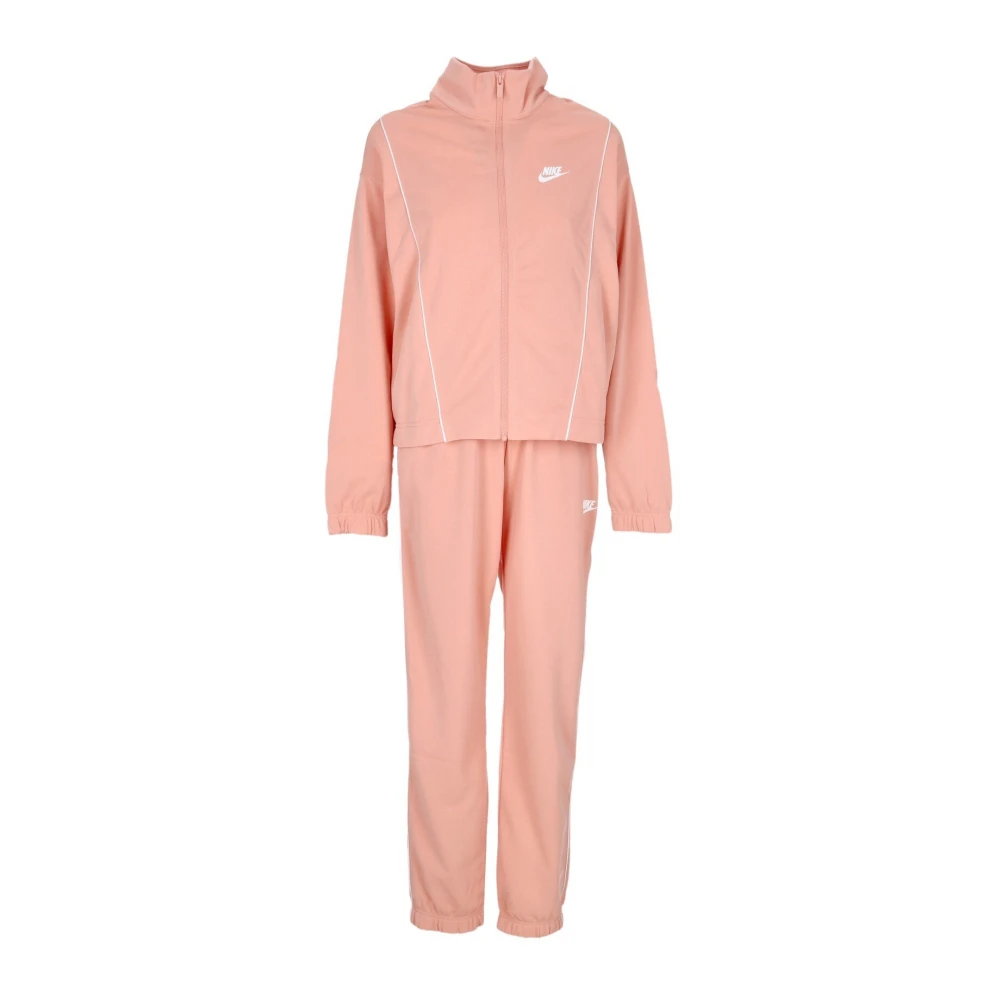 Nike Essential Tracksuit in Madder Root White Pink Dames
