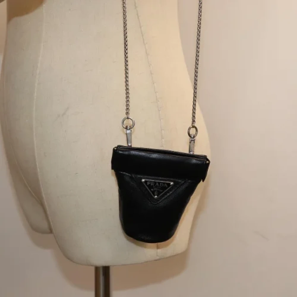 Prada Vintage Pre-owned Leather prada-bags Black Dames
