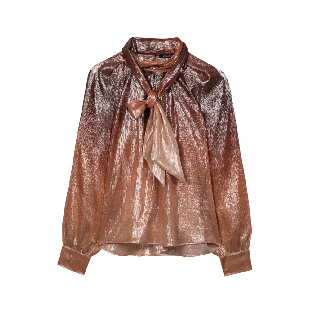 LUISA CERANO Stijlvolle Blouses Collectie Brown Dames