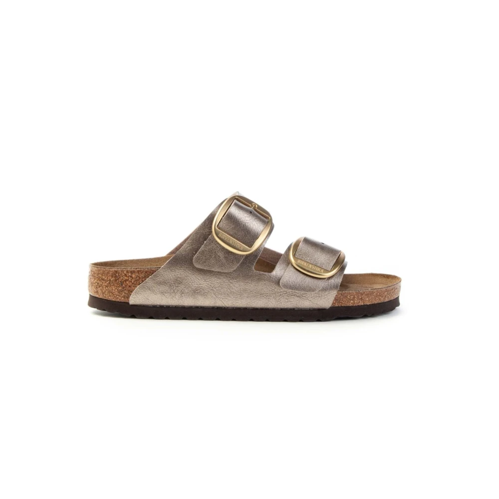 Birkenstock Women's Beige Sliders, 4 Uk, Arizona Big Buckle Sliders