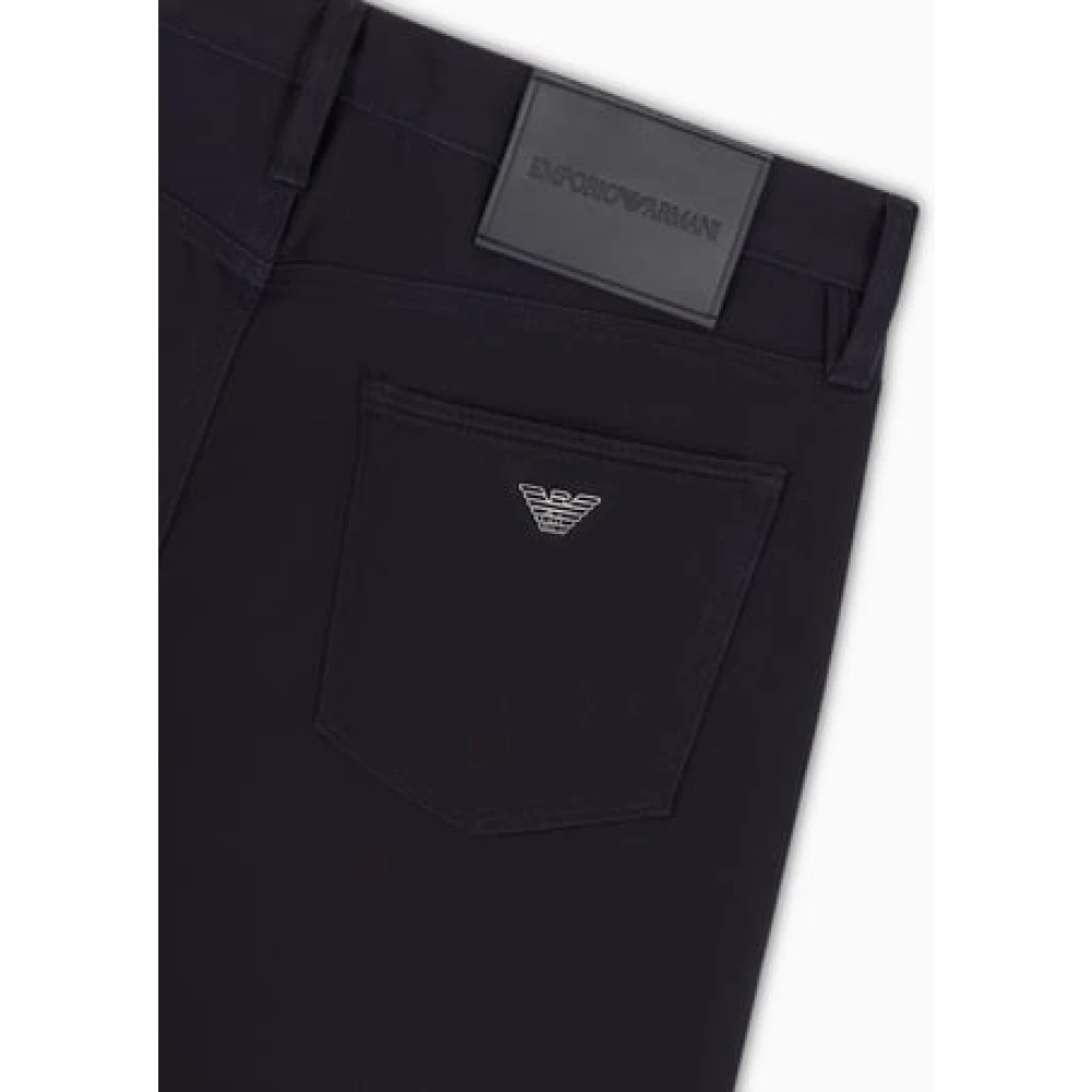 Emporio Armani Stretch katoen 5-pocket broek Blue Heren